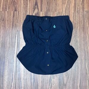 Volcom Y2K Skater Emo Bratzcore Streetwear Black Strapless Tube Top Size Small‎